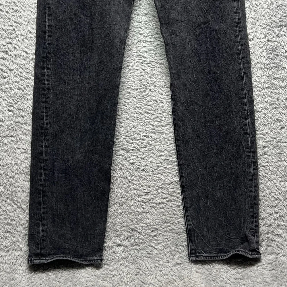 Levis 501 ST Jeans Mens‎ 34x32 Black Denim Button Fly Premium Slim Taper Big E